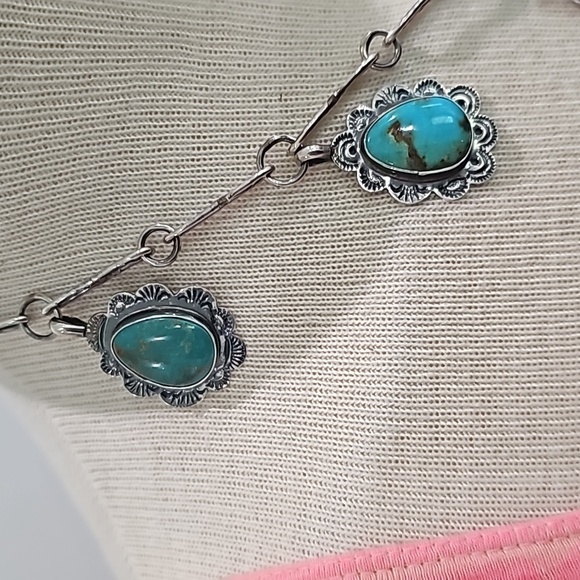 Sterling Silver Turquoise Necklace 😍 - Picture 4 of 12